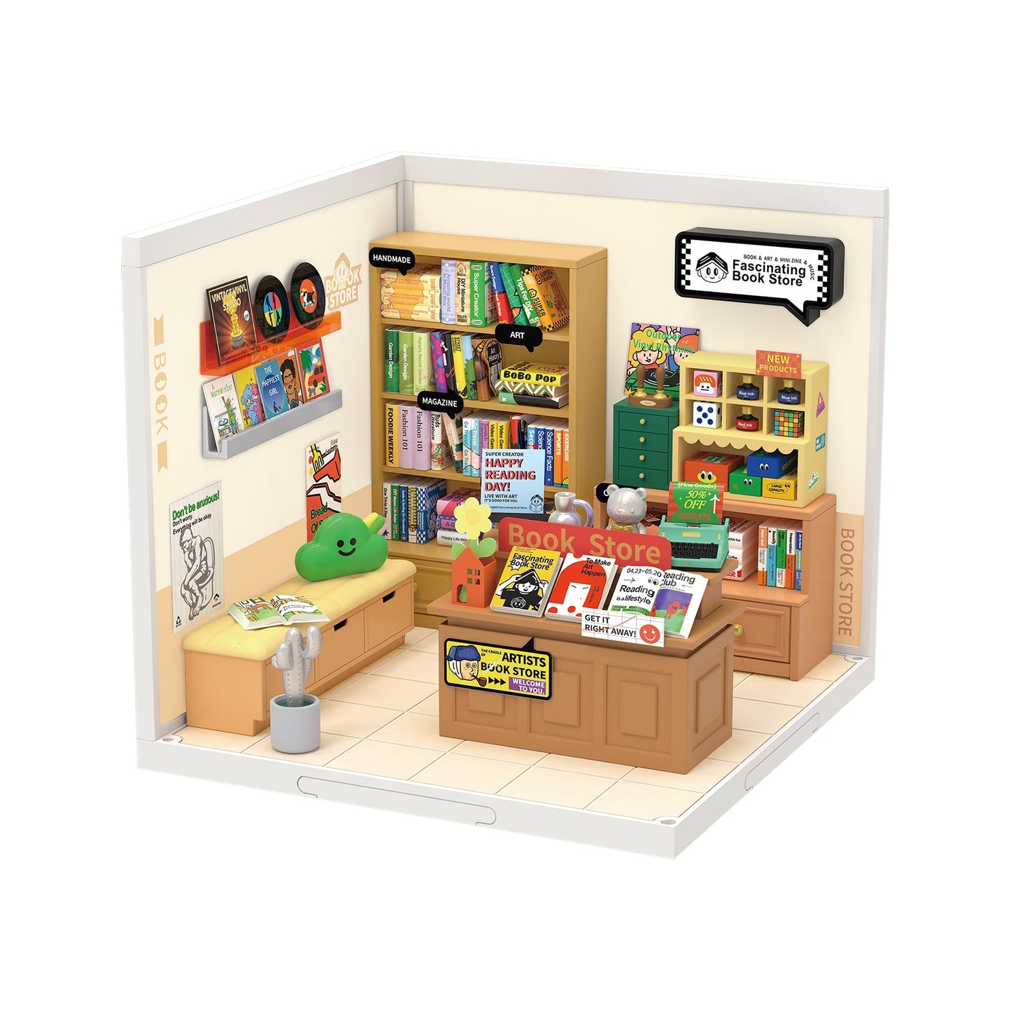 Rolife DIY House Super Store Series DW004 Fascinating Book Store