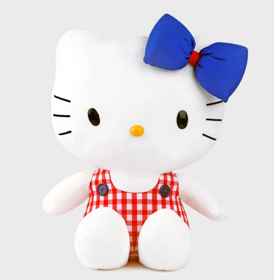 Sanrio Hello Kitty Special 10" Check Pants & Blue Ribbon