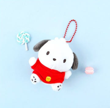 Sanrio Hoodie 3" Keyring Pochacco