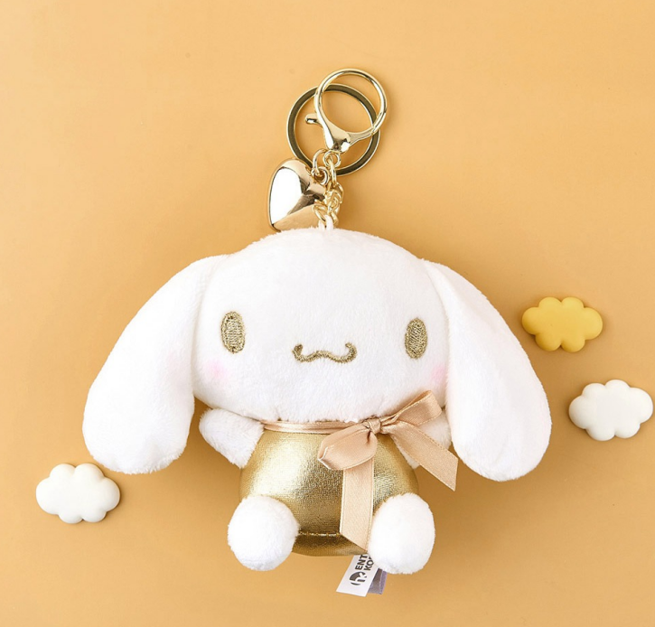 Sanrio Gold Heart 3" Keyring Cinnamoroll