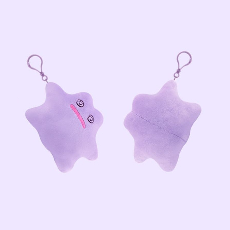 Pokemon NURI Ditto Special 7" Backpack Clip Spinning