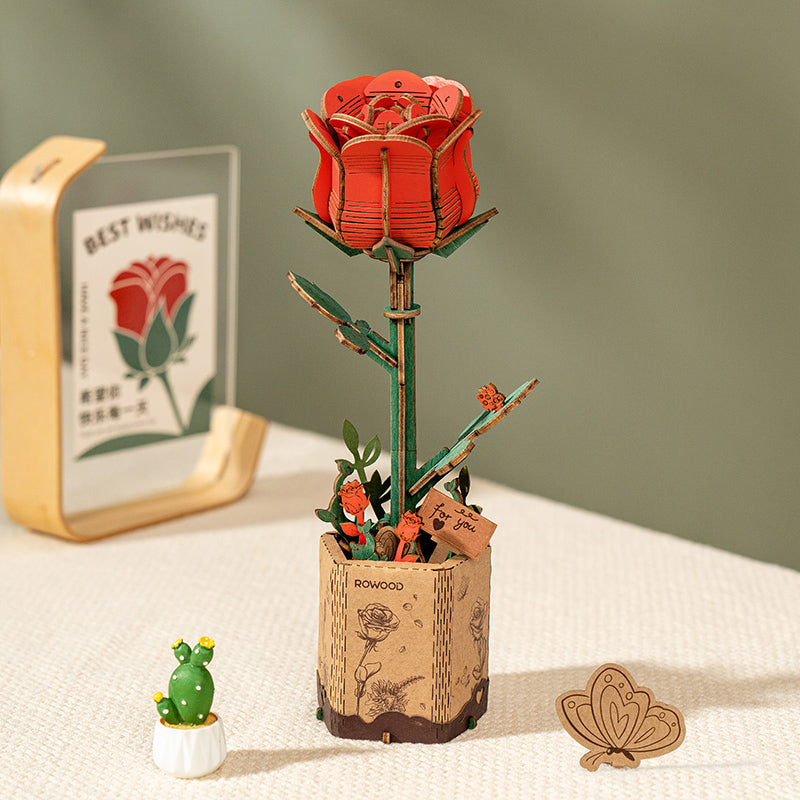 Rolife Rowood Flower Series TW042 Red Rose