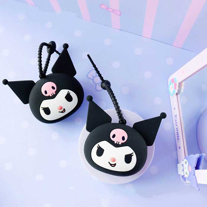Sanrio Coin Pouch Kuromi Black Keychain