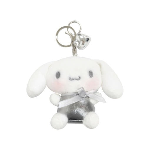 Sanrio Silver Heart 3" Keyring Cinnamoroll