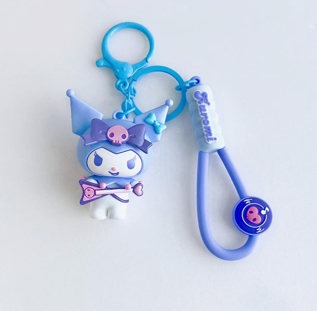 Sanrio Musical Kuromi Guitar Keychain