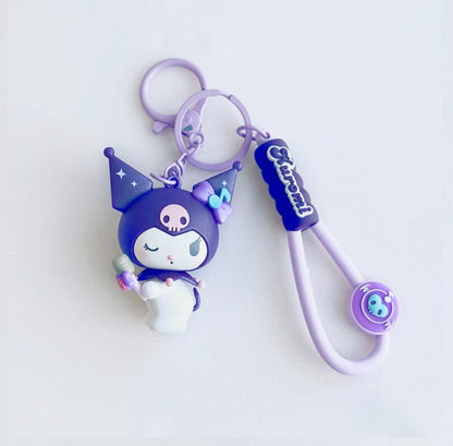 Sanrio Musical Kuromi Microphone Keychain