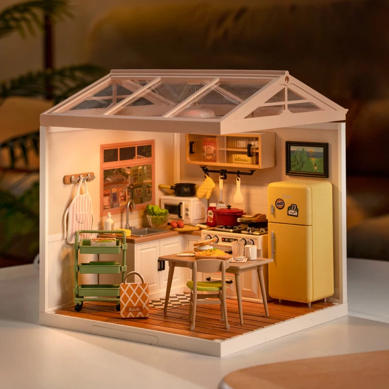 Rolife DIY House Super Store Series DW008 Happy Meals Kitchen