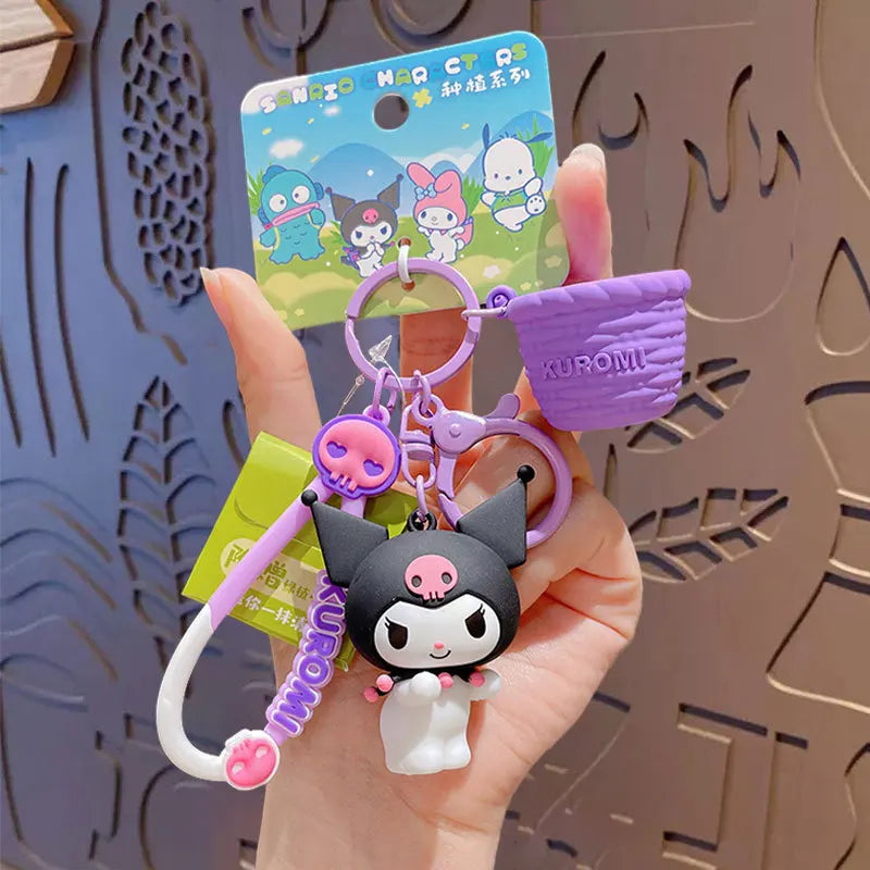 Sanrio Planting Kuromi Keychain