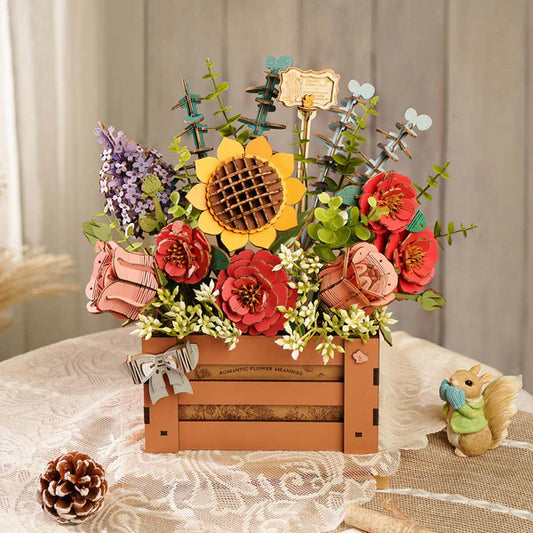 Rolife Rowood Flower Series TW02H Wooden Bloom Box