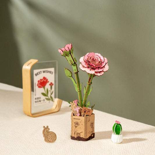 Rolife Rowood Flower Series TW051 Pink Carnation