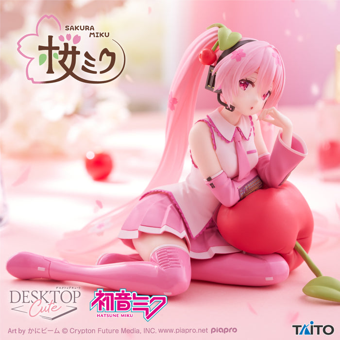 "Character Vocal Series 01 Hatsune Miku" Sakura Miku Desktop Cute Figure Cherry Cushion Ver.