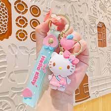Sanrio Peach Hello Kitty Keychain
