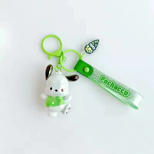 Sanrio Glitter Loop Pochacco Keychain