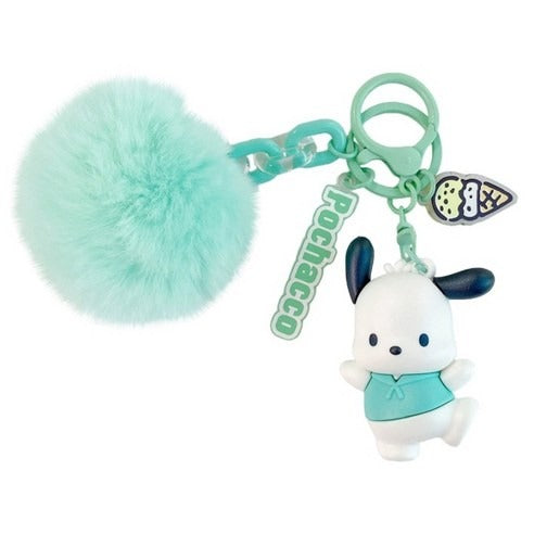 Sanrio Fluffy Ball Pochacco Keychain