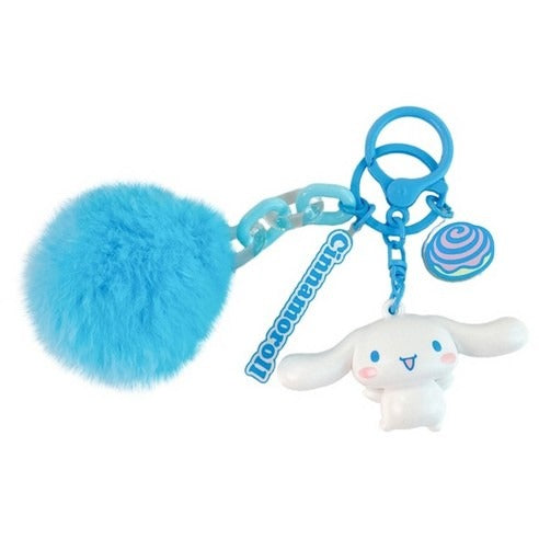 Sanrio Fluffy Ball Cinnamoroll Keychain