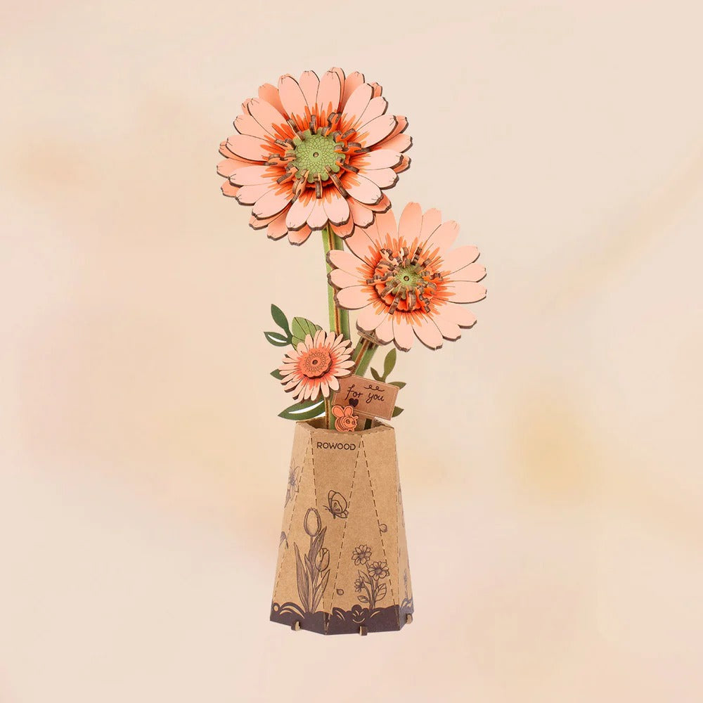 Rolife Rowood Flower Series TW111 Light Orange Gerbera