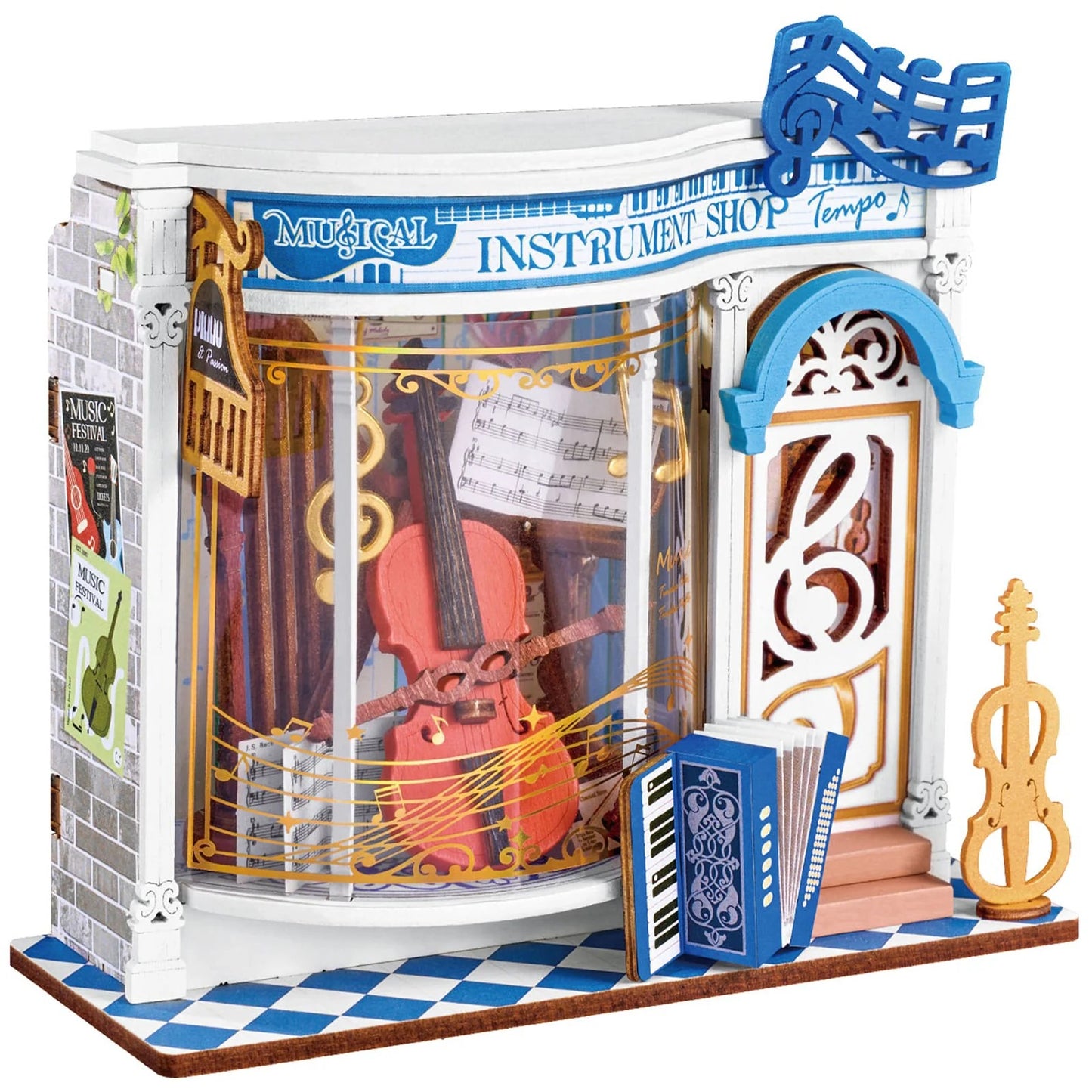 Rolife DIY House Mini Series DS047 Melody Instrument Shop