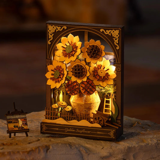 Rolife Rowood Flower Series TH002 Golden Sunflower
