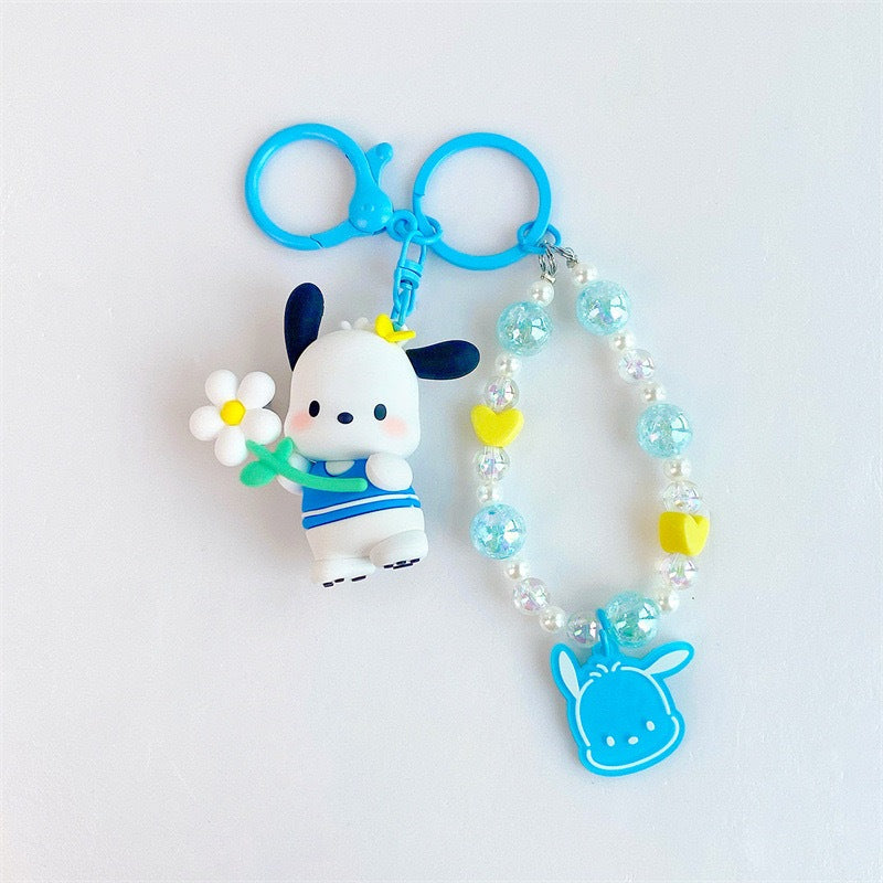 Sanrio Flower Hold Pochacco Keychain