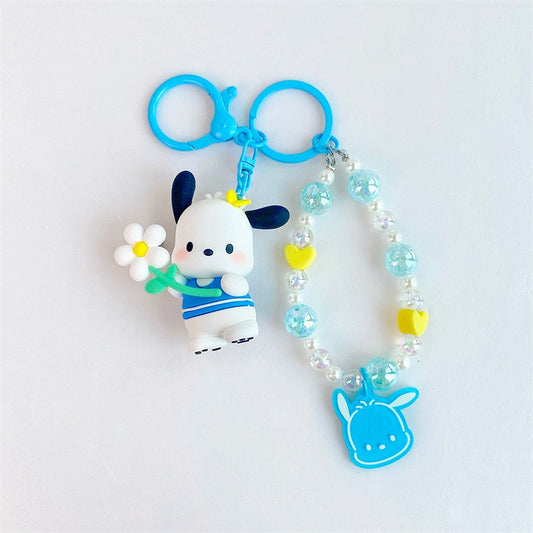 Sanrio Flower Hold Pochacco Keychain