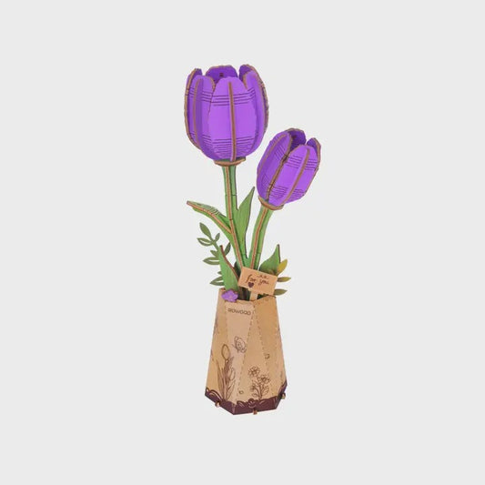 Rolife Rowood Flower Series TW083 Purple Tulip