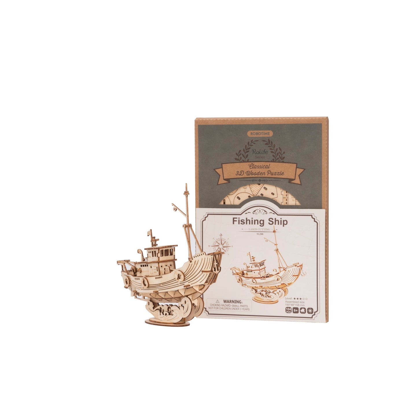 Rolife Classical Puzzle Series TG308 Fishing Ship