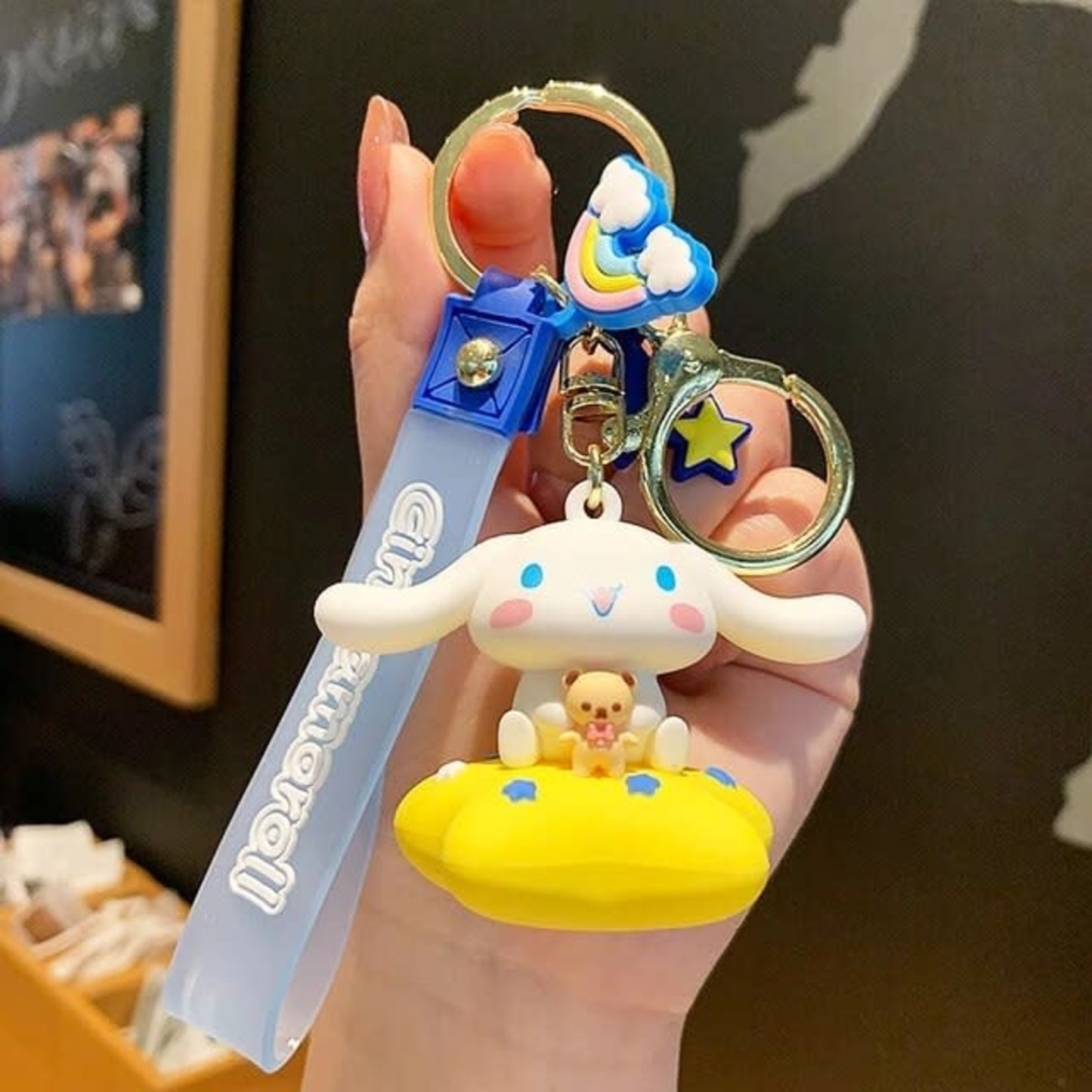 Cinnamoroll Space Star Cloud Keychain