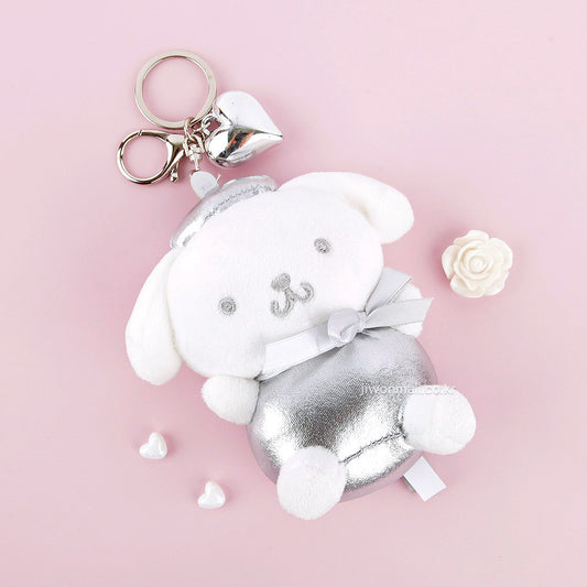 Sanrio Silver Heart 5" Keyring Pompompurin