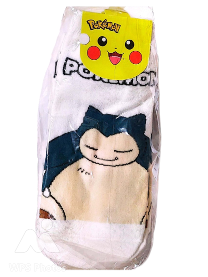 Pokemon Socks - Snorlax, White  (10/1)