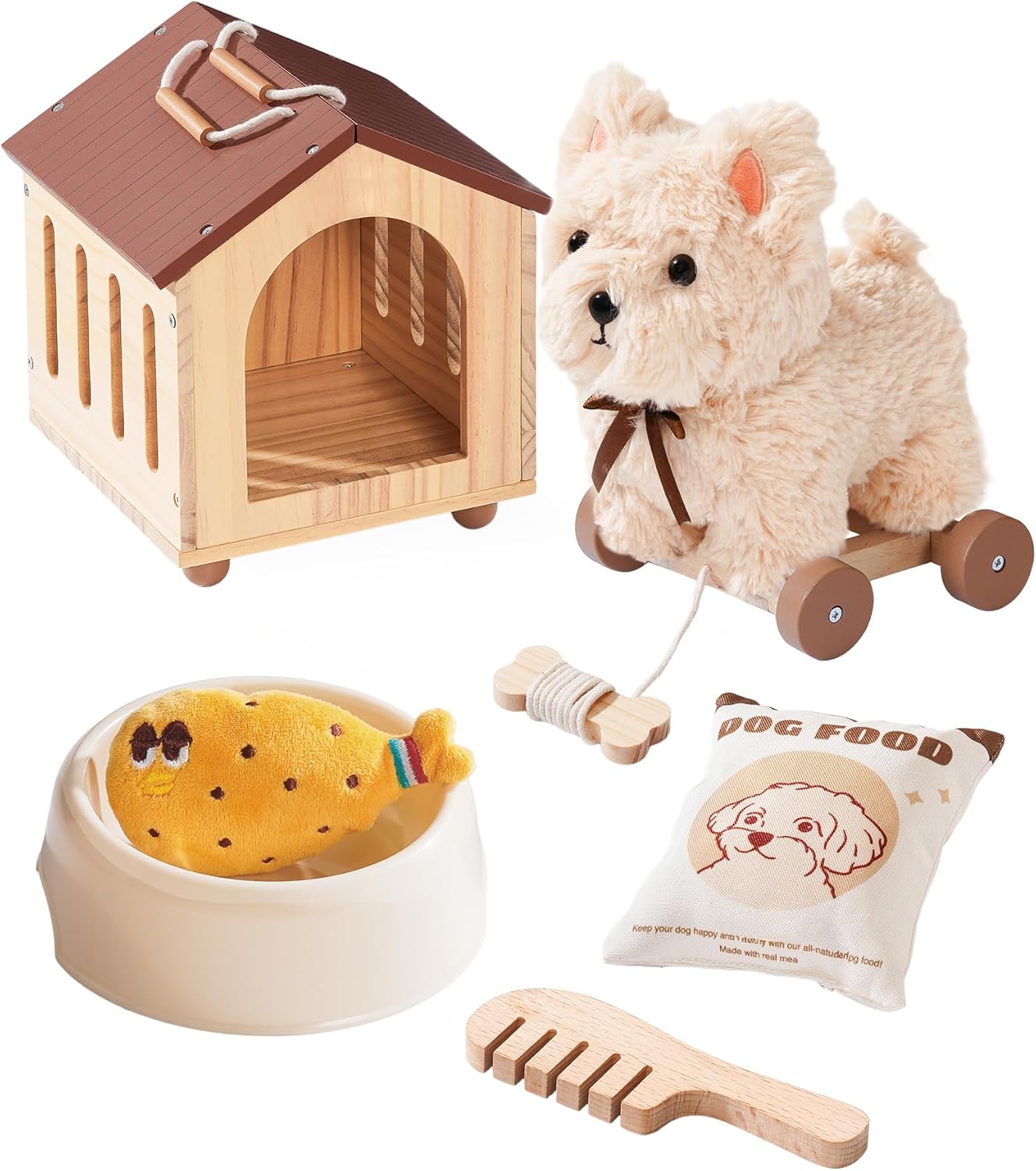 Robud WRP36 Pull Dog Toy for Toddlers