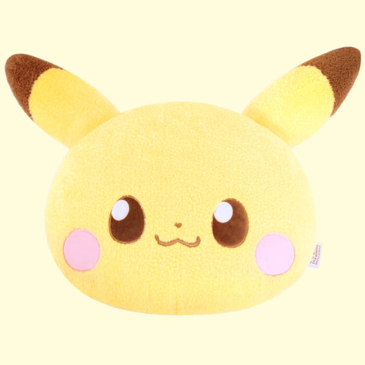 Pokemon NURI Pokepeace 15" Face Cushion Pikachu