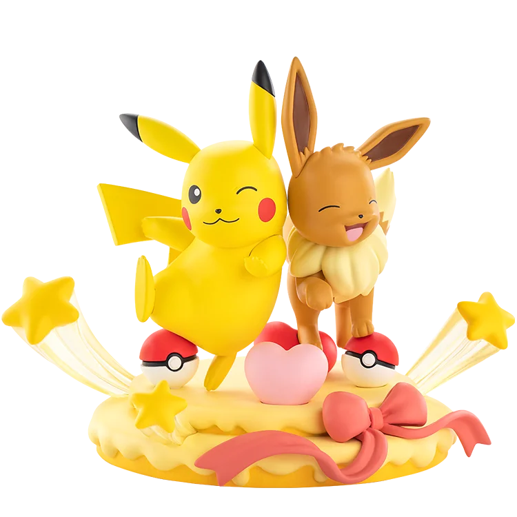 Pokemon Prime Figure (L) Eevee & Pikachu