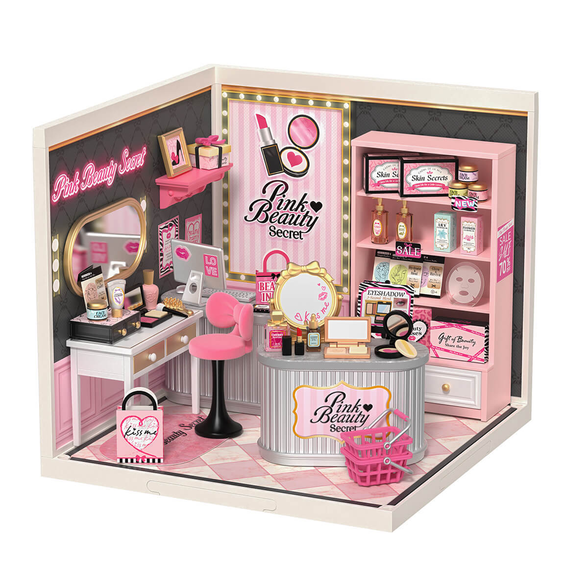 Rolife DIY House Super Store Series DW026 Pink Beauty Secret