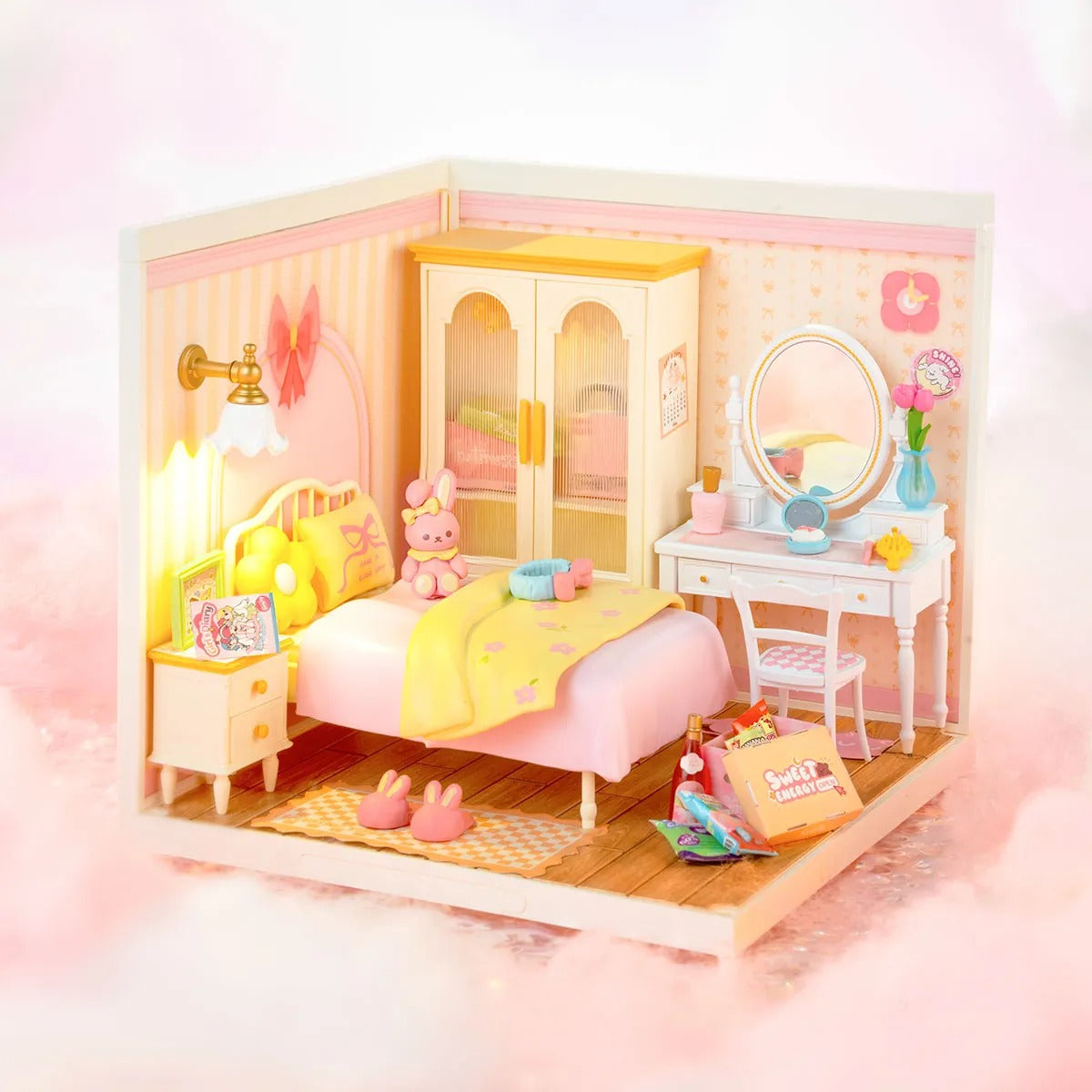 Rolife DIY House Super Store Series DW016 Lovely Pink Bedroom