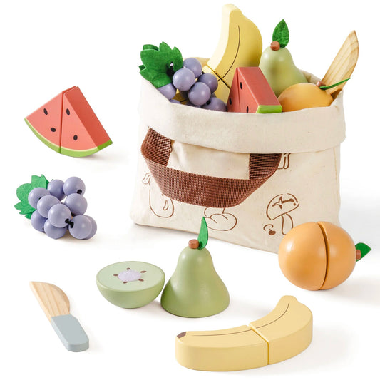 Robud WCF43 Wooden Cutting Food Playset-Fruit