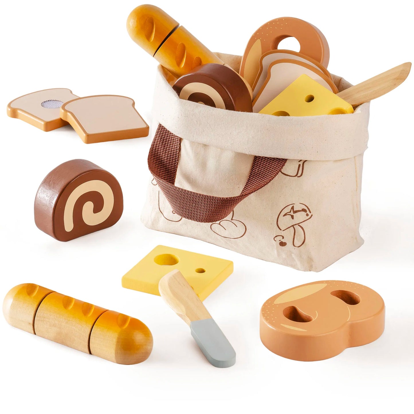 Robud WCF46 Wooden Cutting Food Playset-Desserts