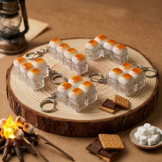 Marshmallow Keycap Fidget Keychain