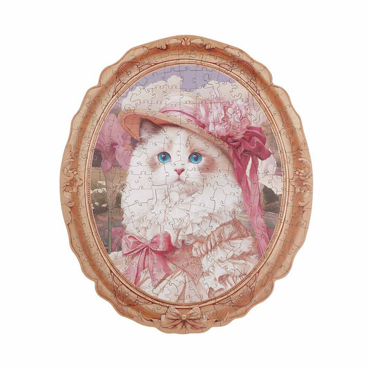 Rolife Rowood Wooden Jigsaw Puzzle 200 Piece TA005 Springtime Kitty Portrait