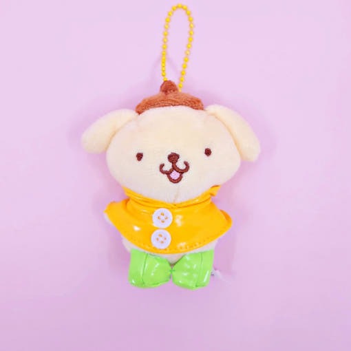Sanrio Raincoat 3" Keyring Pompompurin
