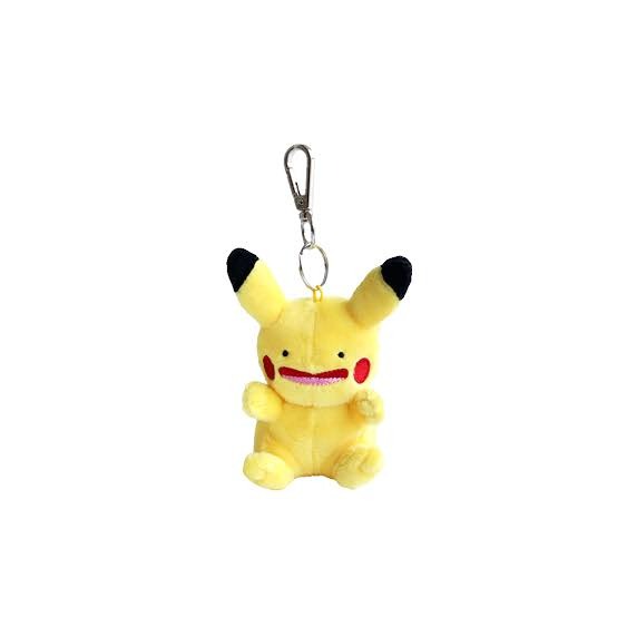 Pokemon Plush Keyring 3" Ditto Face Pikachu Sitting